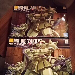 Bandai Gundam HGUC MS-06F Zaku II 1/144 2003 2 MODEL KITS BUNDLE NIB